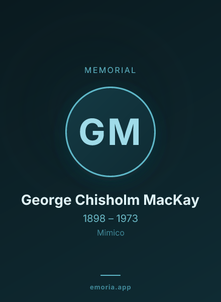 Memorial portrait of George Chisholm MacKay