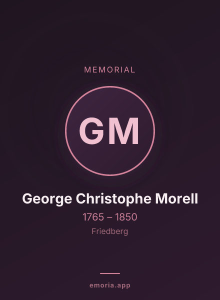 Memorial portrait of George Christophe Morell