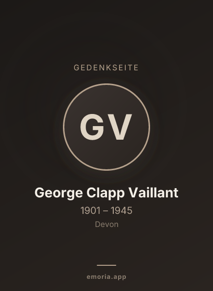Gedenkportrait von George Clapp Vaillant