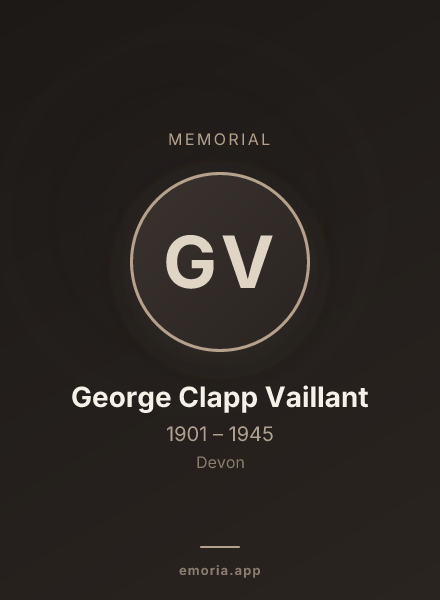 Memorial portrait of George Clapp Vaillant