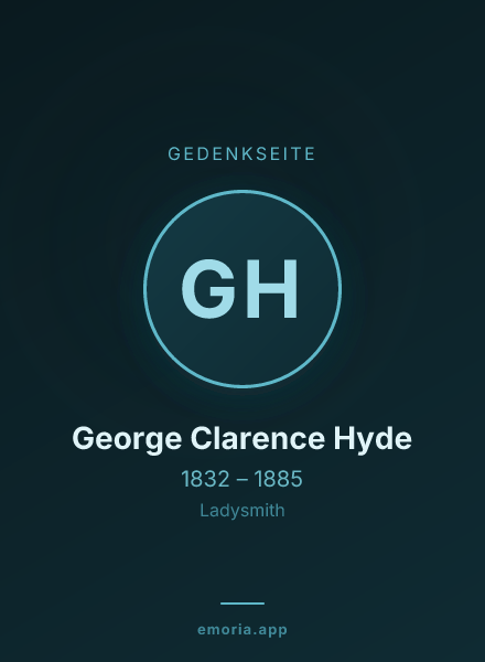 Gedenkportrait von George Clarence Hyde