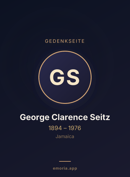 Gedenkportrait von George Clarence Seitz