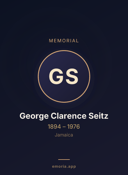 Memorial portrait of George Clarence Seitz