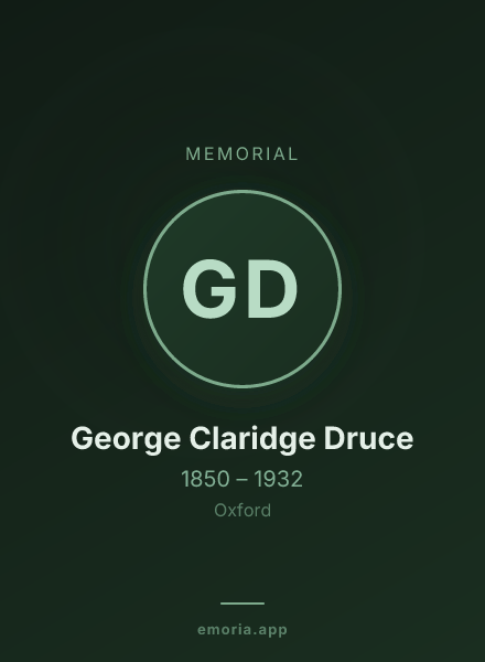 Memorial portrait of George Claridge Druce
