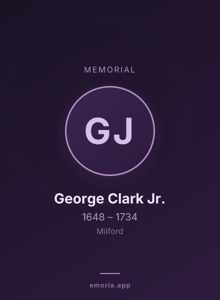 Memorial portrait of George Clark Jr.