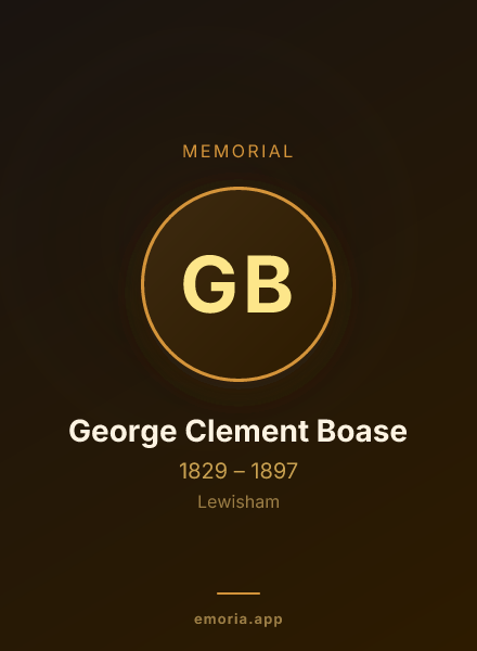 Memorial portrait of George Clement Boase
