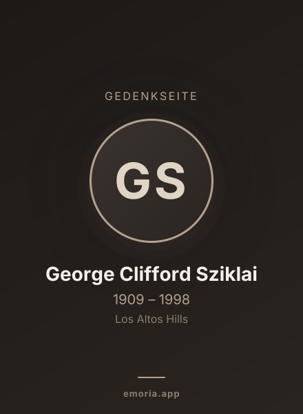 Gedenkportrait von George Clifford Sziklai