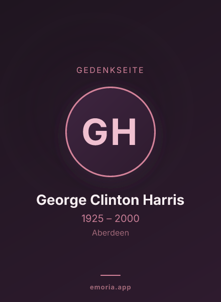 Gedenkportrait von George Clinton Harris
