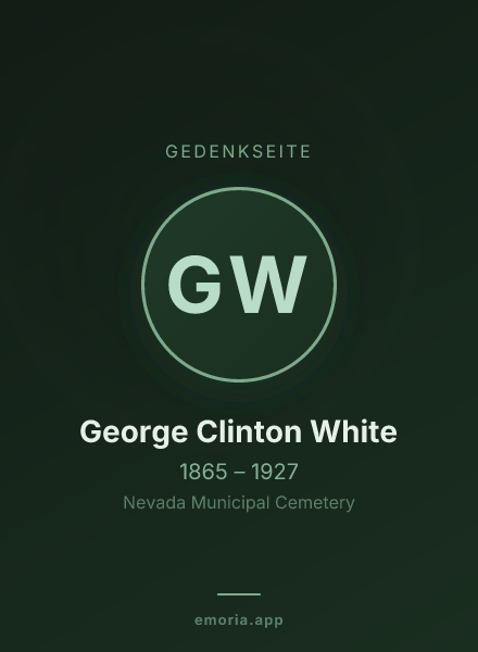 Gedenkportrait von George Clinton White