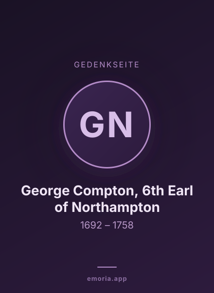 Gedenkportrait von George Compton, 6th Earl of Northampton