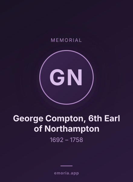 Memorial portrait of George Compton, 6th Earl of Northampton