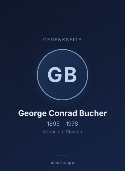 Gedenkportrait von George Conrad Bucher