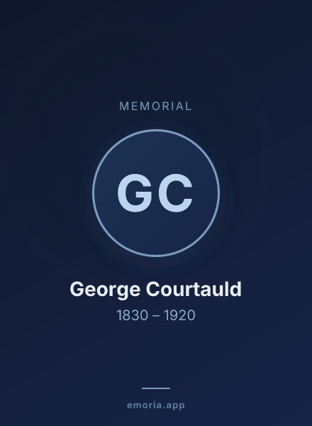 Memorial portrait of George Courtauld