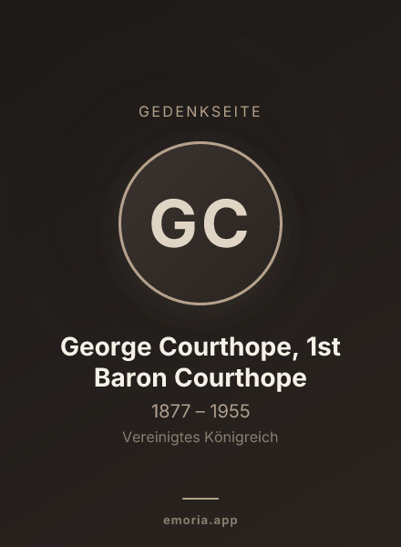 Gedenkportrait von George Courthope, 1st Baron Courthope