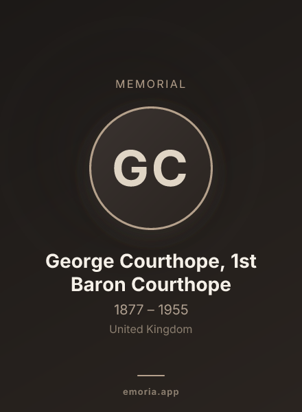 Memorial portrait of George Courthope, 1st Baron Courthope