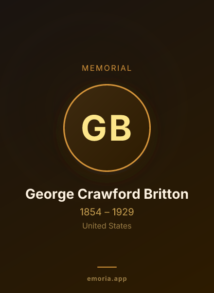 Memorial portrait of George Crawford Britton