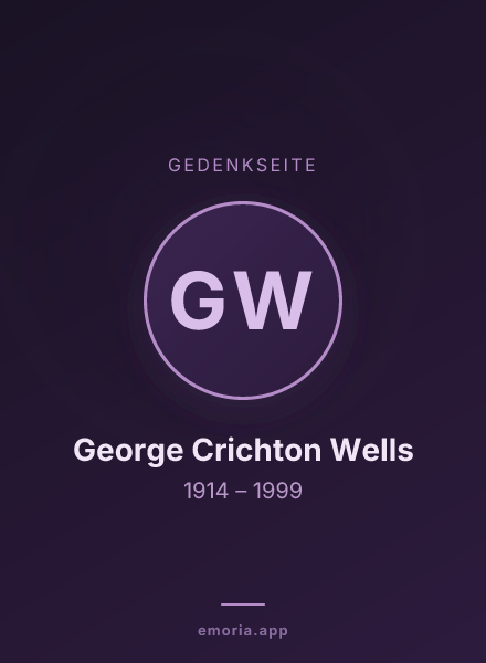 Gedenkportrait von George Crichton Wells