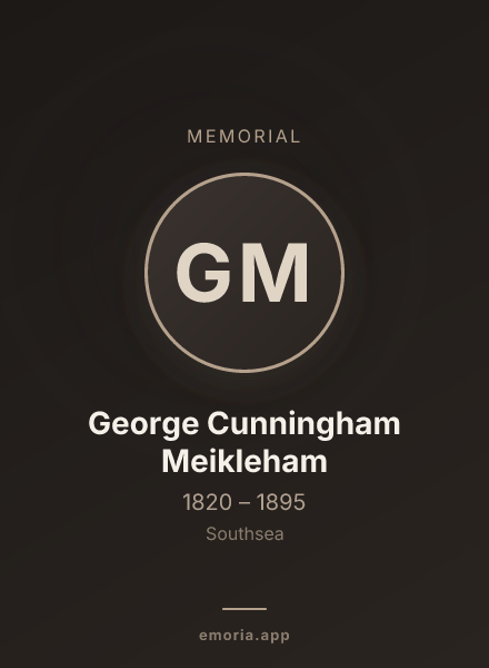 Memorial portrait of George Cunningham Meikleham