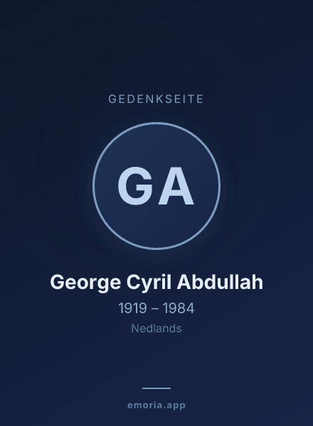 Gedenkportrait von George Cyril Abdullah