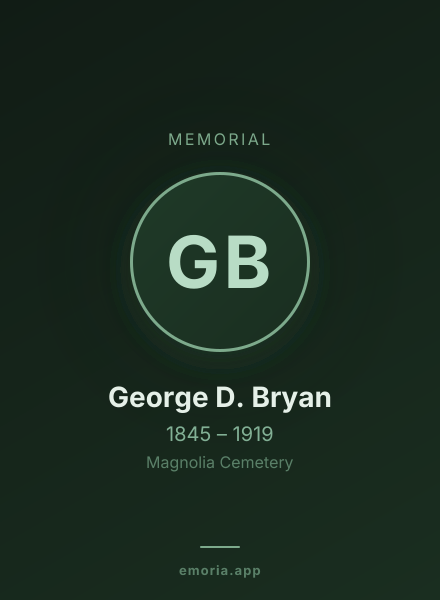 Memorial portrait of George D. Bryan