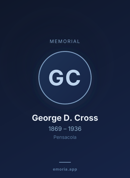 Memorial portrait of George D. Cross