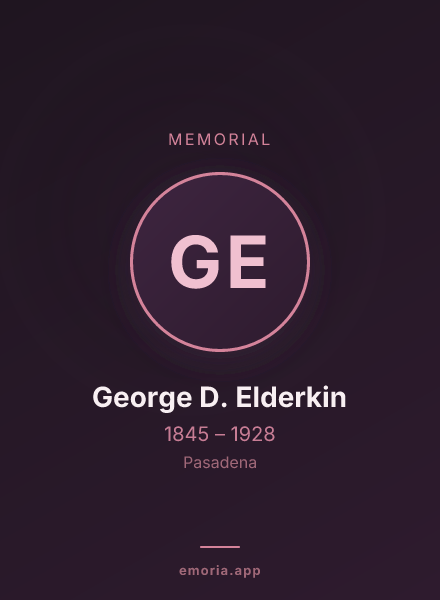 Memorial portrait of George D. Elderkin