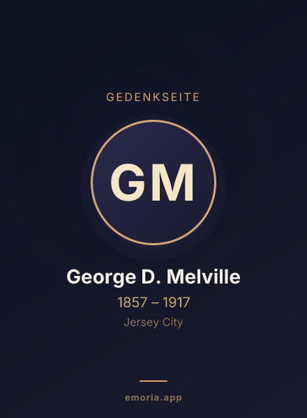 Gedenkportrait von George D. Melville