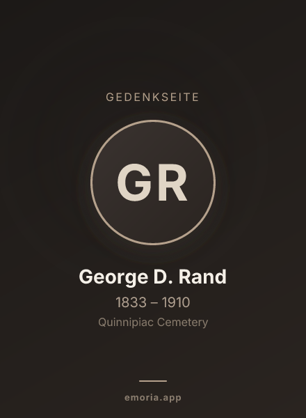 Gedenkportrait von George D. Rand