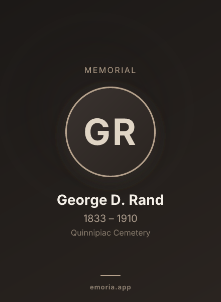 Memorial portrait of George D. Rand