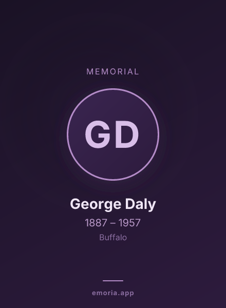 Memorial portrait of George Daly