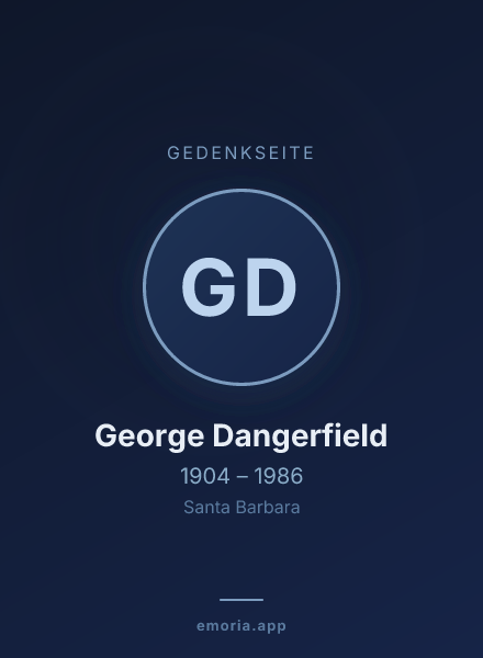 Gedenkportrait von George Dangerfield