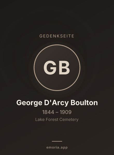 Gedenkportrait von George D'Arcy Boulton