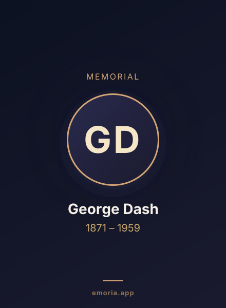 Memorial portrait of George Dash