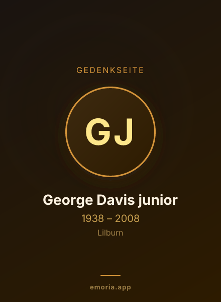 Gedenkportrait von George Davis junior