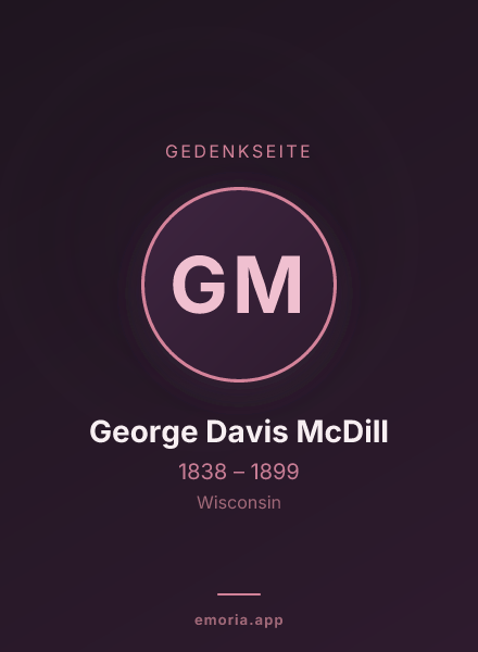 Gedenkportrait von George Davis McDill