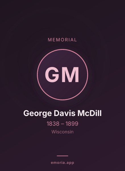 Memorial portrait of George Davis McDill