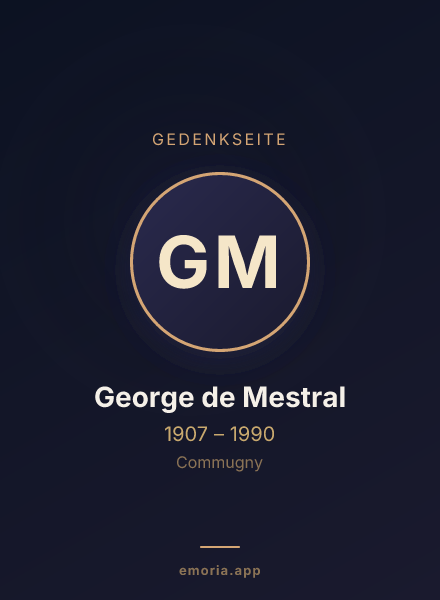 Gedenkportrait von George de Mestral