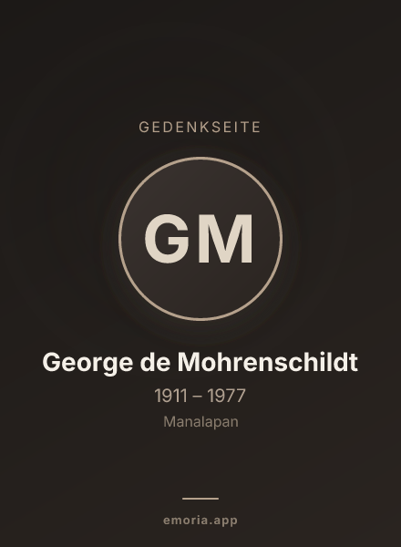 Gedenkportrait von George de Mohrenschildt