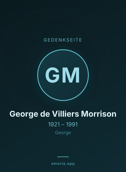 Gedenkportrait von George de Villiers Morrison