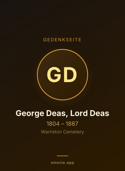 Gedenkportrait von George Deas, Lord Deas