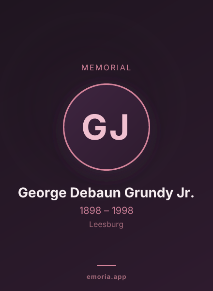 Memorial portrait of George Debaun Grundy Jr.