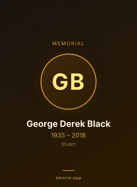 Memorial portrait of George Derek Black