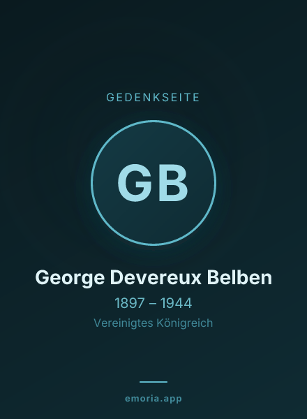 Gedenkportrait von George Devereux Belben