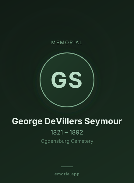 Memorial portrait of George DeVillers Seymour