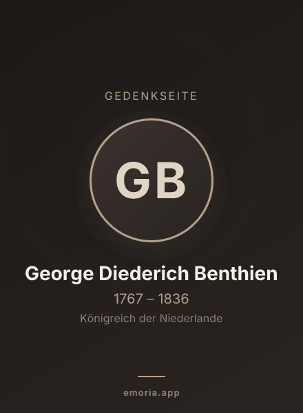 Gedenkportrait von George Diederich Benthien