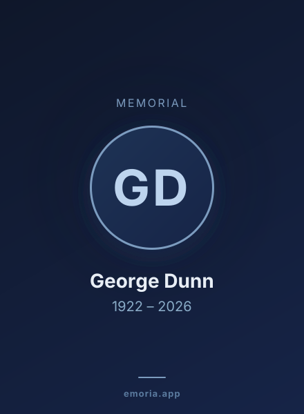 Memorial portrait of George Dunn
