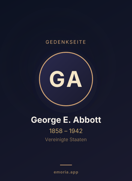Gedenkportrait von George E. Abbott