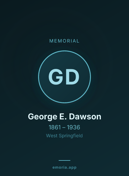 Memorial portrait of George E. Dawson