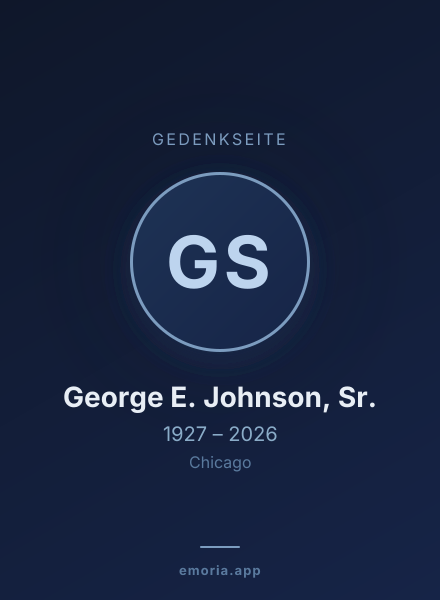 Gedenkportrait von George E. Johnson, Sr.