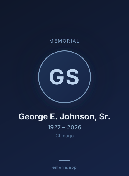 Memorial portrait of George E. Johnson, Sr.